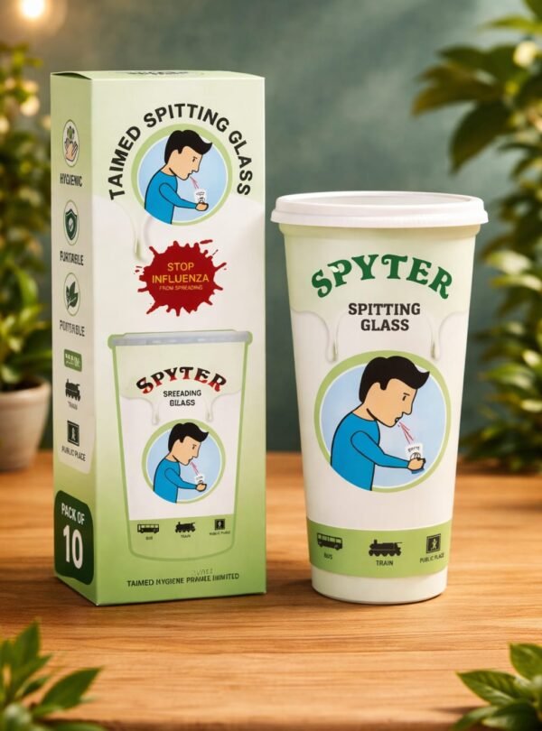 Smart hygienic spitting glass solution for trains and public places