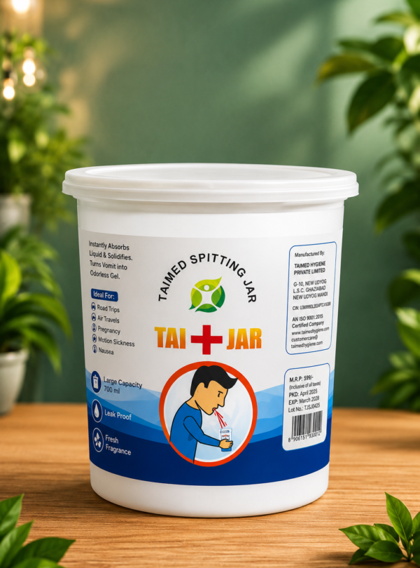 TAIMED HYGIENE Vomit Absorbent Jar – 10 PCS Leak-Proof Travel Hygiene Solution TAIMED HYGIENE Vomit Absorbent Jar 10 PCS leak-proof disposable vomit absorber for travel sickness, pregnancy nausea, odor control and liquid-to-solid conversion